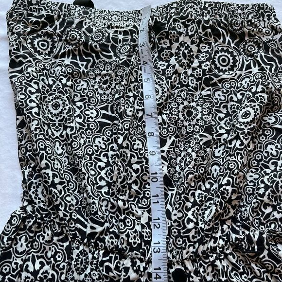 MSK Jumpsuit black and white print Small sleeveless elastic shoulder straps - Picture 8 of 10